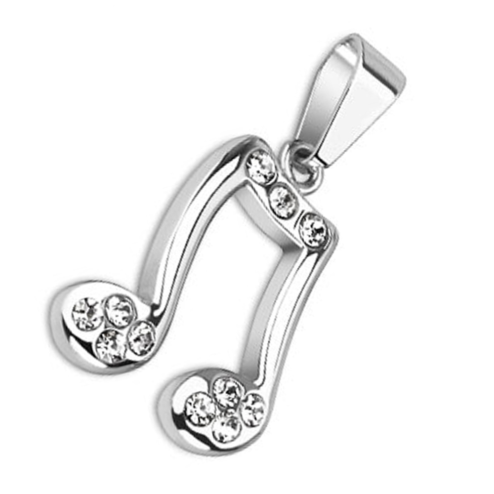 Music symbol shiny chandelier handmade jewelry pendant