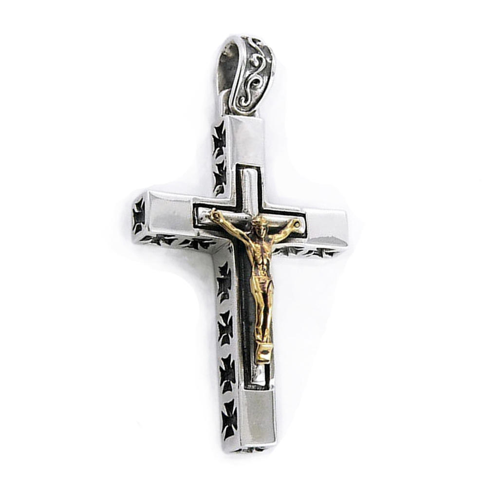 product-BEYALY-Delicate Stainless Steel Jesus Catholic Cross Pendants Necklace-img-2