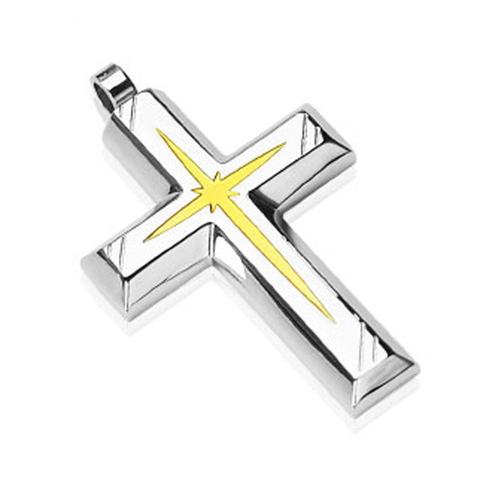 Peace and love yellow jewelry silver wholesale cross