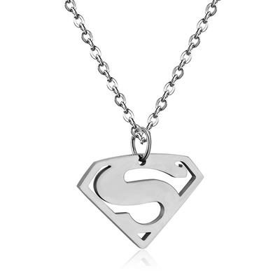 Fashion Quantum Science Effects Superman Stainless Steel Necklace