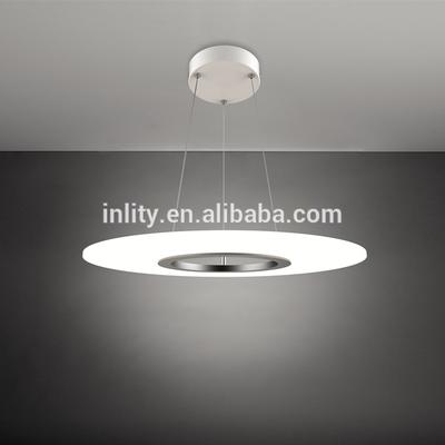Dimmable Round Clear Panel Pendant Light For Dining Room