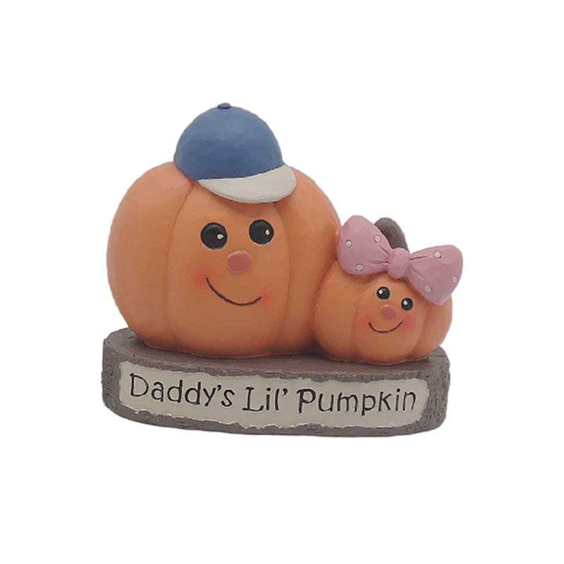 Baseball Dad And Bow Daughter Pumpkins On Stakes Halloween Pumpkin For Decor