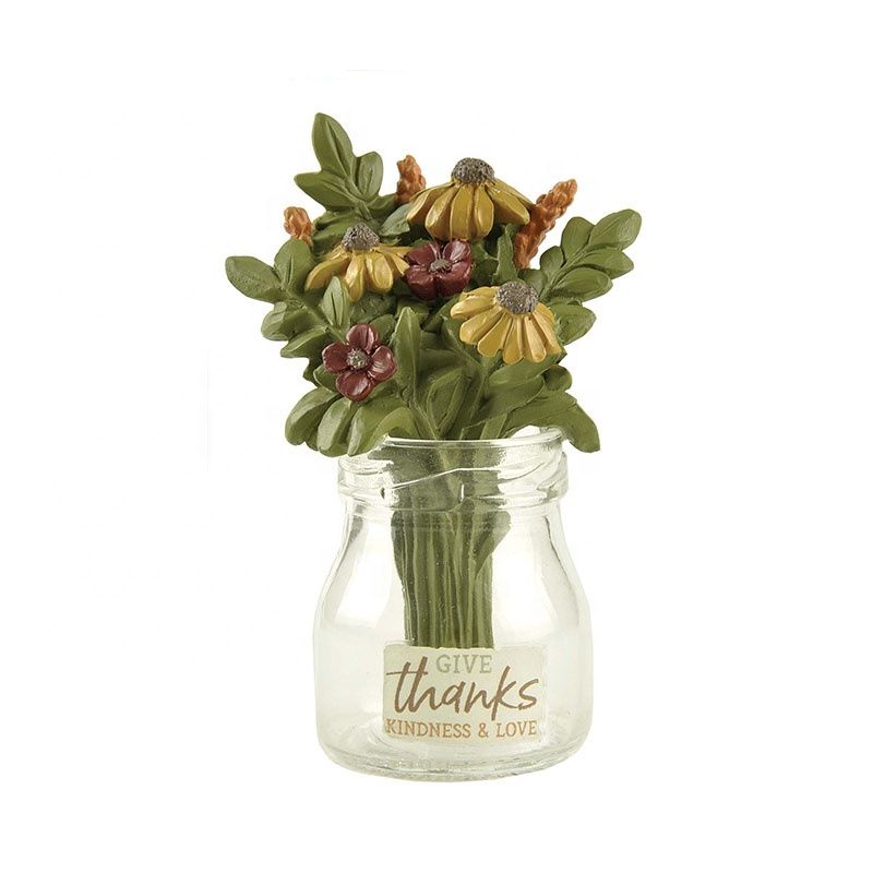 Nordic Resin Flower Vase 50 Ml Pudding Bottle With Flowers For Home Resin Vase