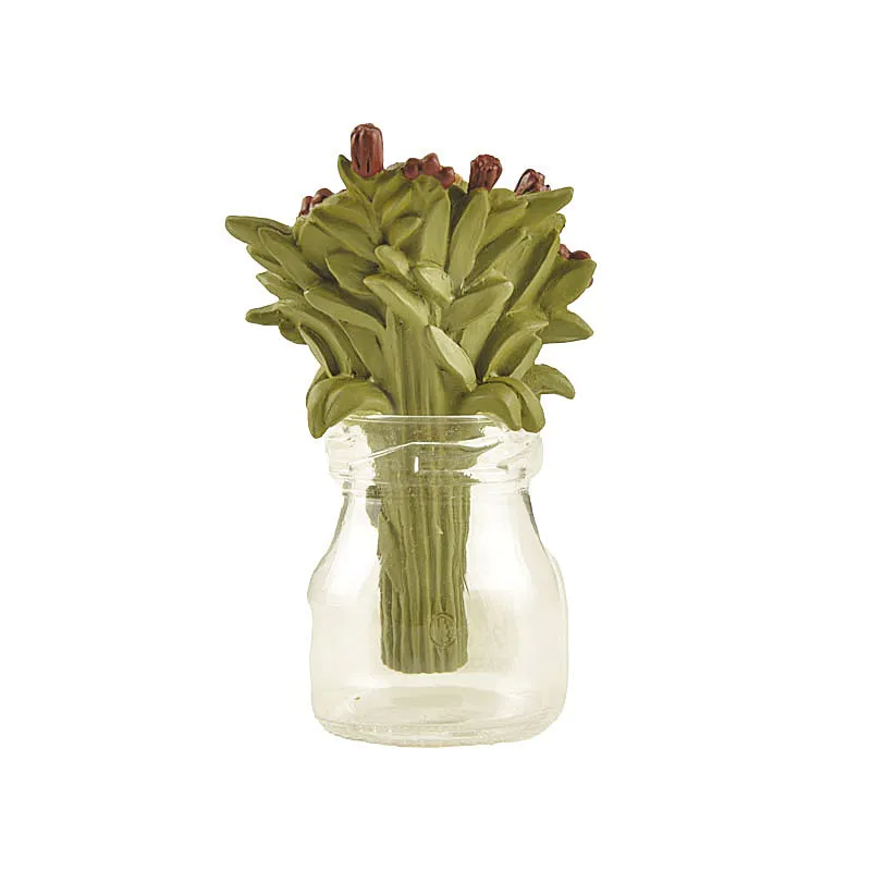 Resin Vase 50 Ml Pudding Bottle With FlowersFlower Vase Home Decor Resin Figure Vase For Decor