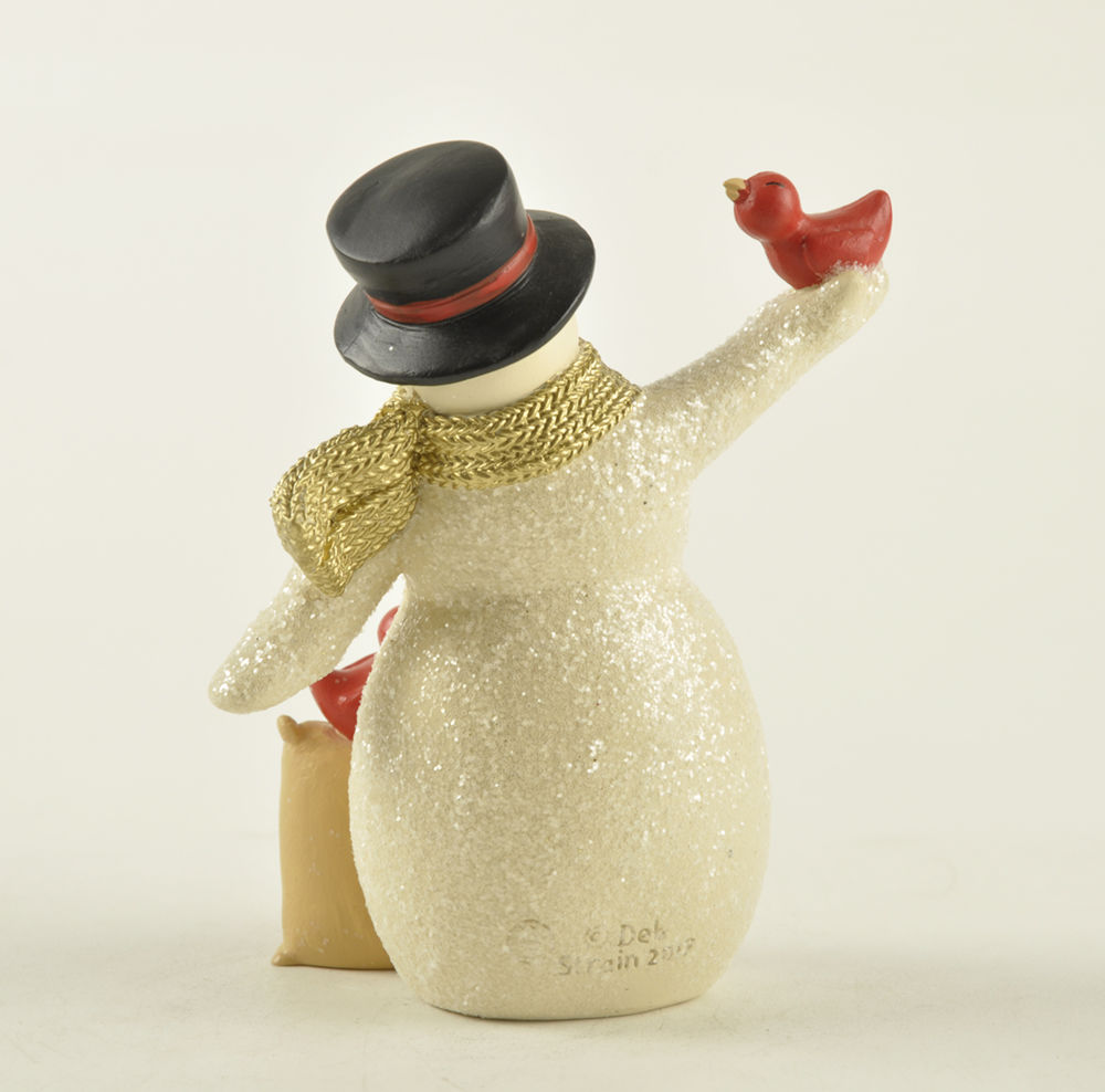 Wholesale personalized Christmas resin snowman figurine with dove holiday gifts