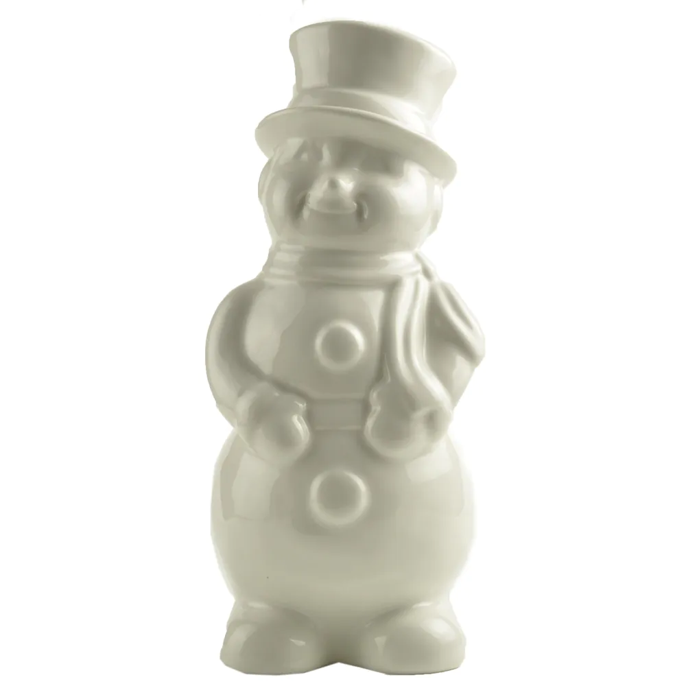 Wholesale New custom design personalized White Ceramic Snowman Decor Christmas home decoration