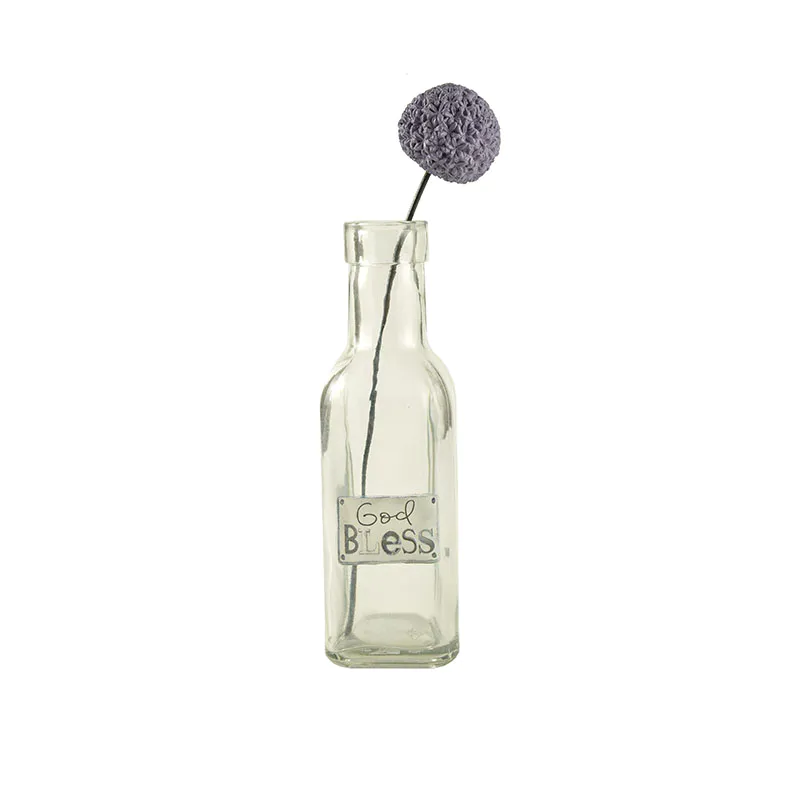 Resin Flower Decor Celery Flower In Glass Bottle With Water Sticker Bless Resin Art For Home