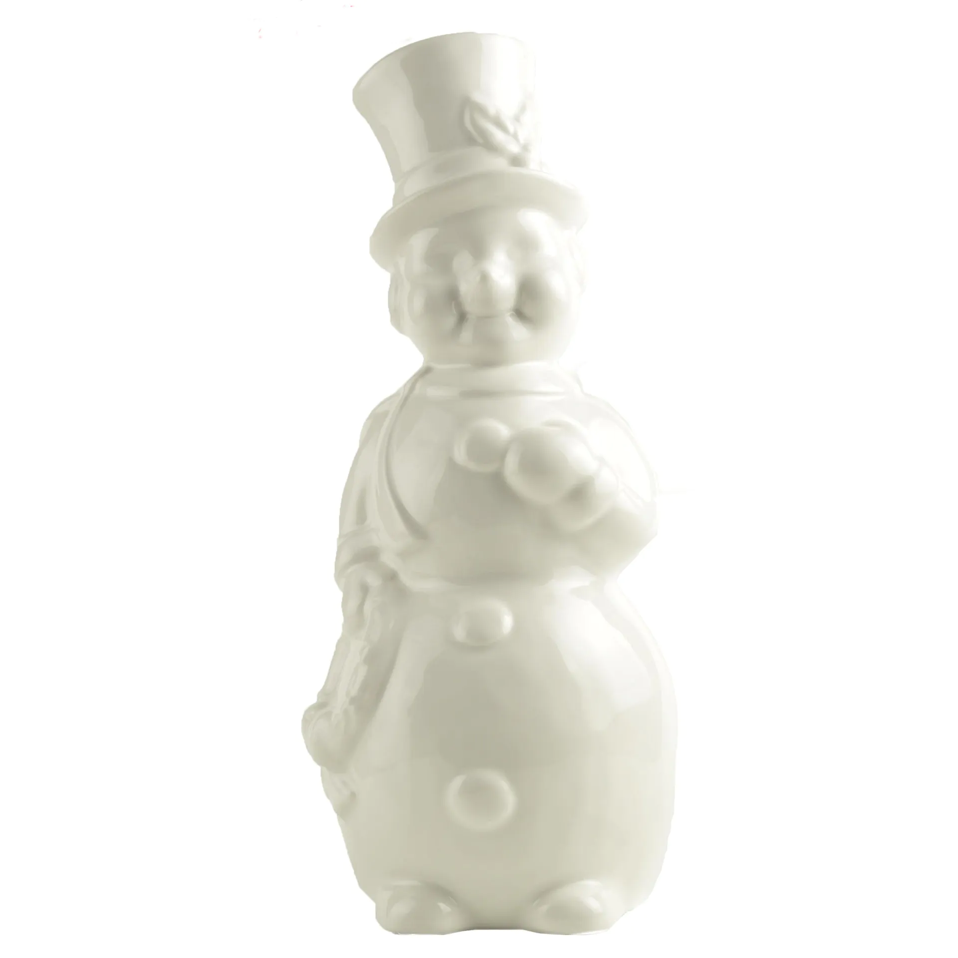 Hot sale New custom design personalized White Ceramic Snowman Decor Christmas home decoration