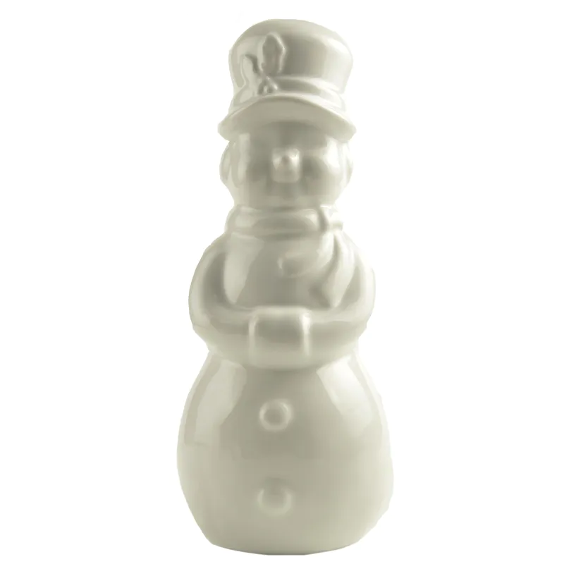 Hot sale New custom design personalized White Ceramic Snowman Decor Christmas home decoration