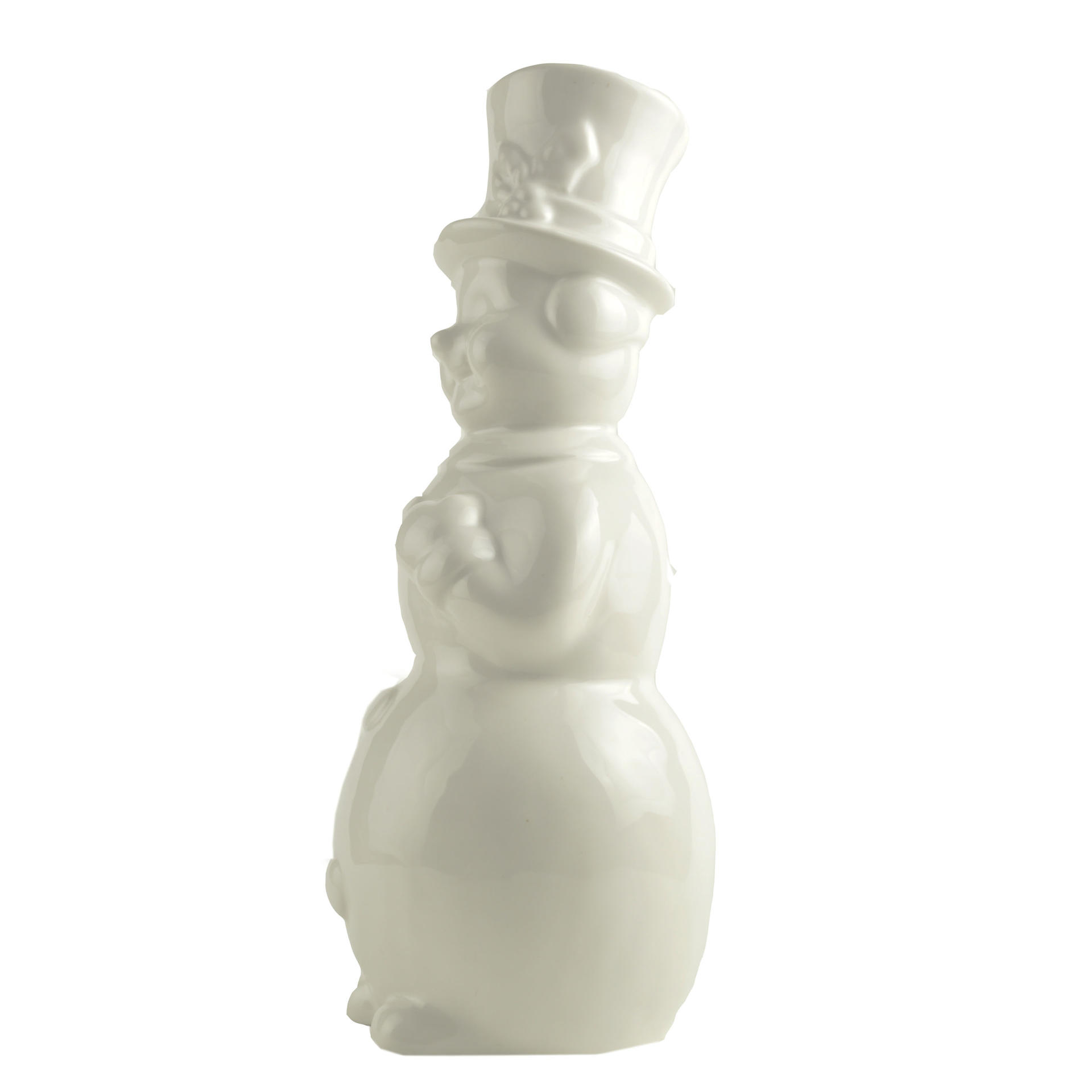 Hot sale New custom design personalized White Ceramic Snowman Decor Christmas home decoration