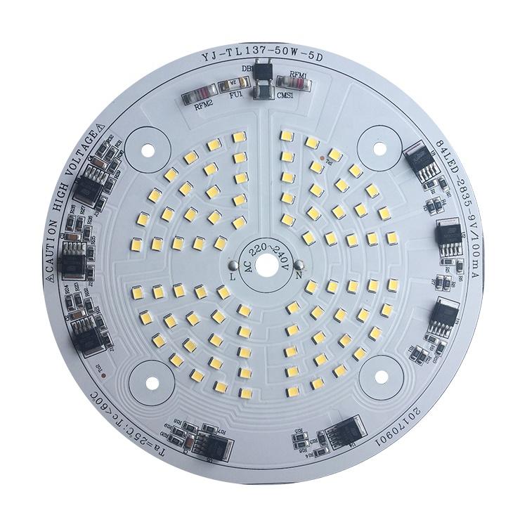 50W white CE RoHs certification 110v / 220v dob ac driverless 110V led module pcb pcba for explosion-proof lights