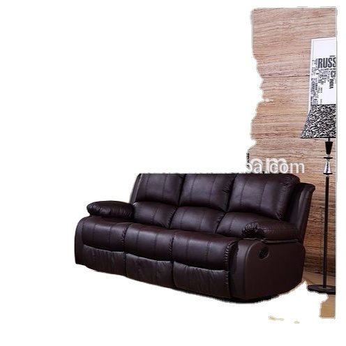 2021 furnitureproducts General recliner sofa genuine leather sofa 3seater with double reacliner