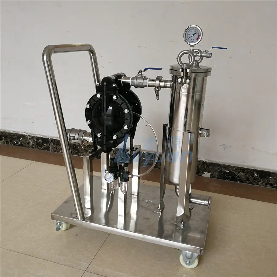 Guangzhou Factory Custom stainless steel microporous oil filter with cart for water and alcohol filtration