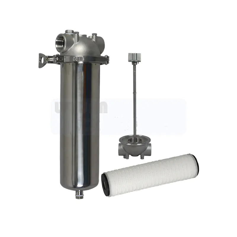10 20 30 40 inch stainless steel SS 304 316 security cartridge filter housing for RO water pre treatment plant