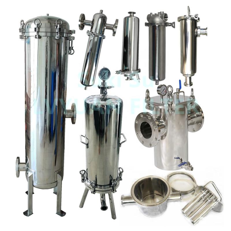 SS 304/316L Stainless Steel Magnetic Single Multi Cartridge Filter Housing for wine oil water treatment unit 10 20 30 40 inch