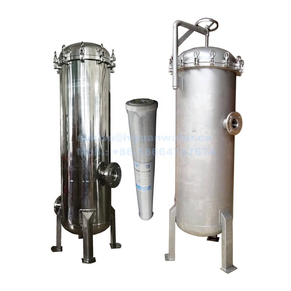Industrial High Flow water Filter SS cartridge Housing Activated Carbon ...