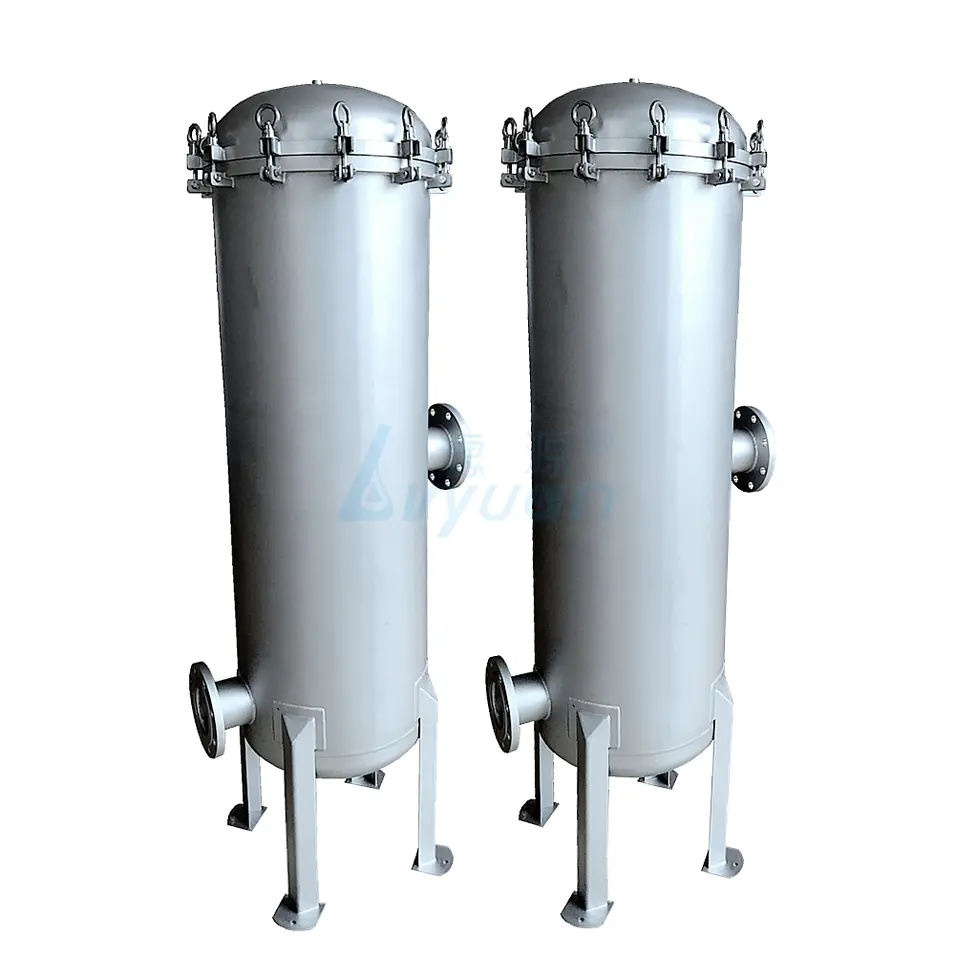 ss304 316 filtro de agua industrial alojamiento para planta de tratamiento de aguas residuales