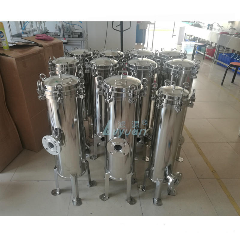 Industrial SS304 316L polished stainless steel 10 20 inch SS filter housing for 10 micron liquid filter