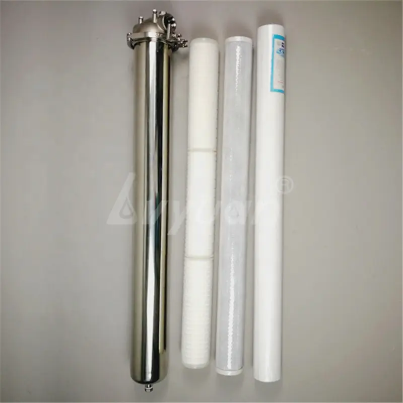 SS 316L 304 Stainless Steel Single Cartridge filter housing 10 20 30 inch for liquid water treatment