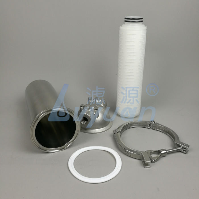High pressure clamp 10 20 30 40 inch stainless steel filter cartridge housing with 10 micron sediment PP filter cartridge
