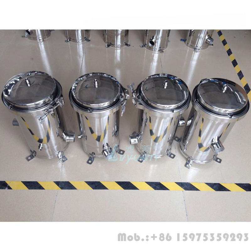 Industrial water filter SS304 316L stainless steel water filter housing for multi rounds liquid sediment water filtration