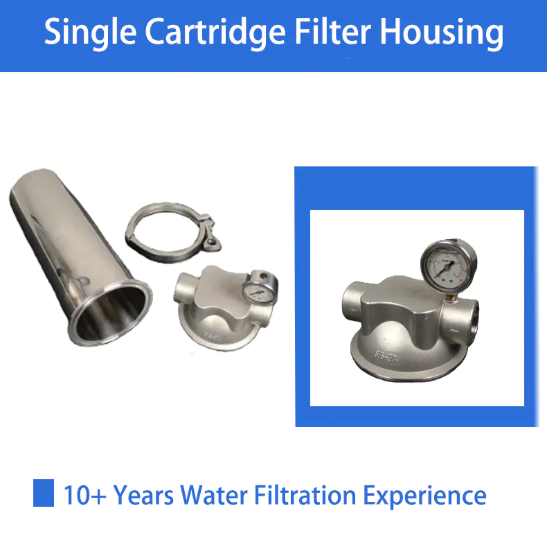 Custom 20 rounds positions cores element 30 40 inch SS 304 316L Stainless Steel Multi Cartridge waterFilter Housing