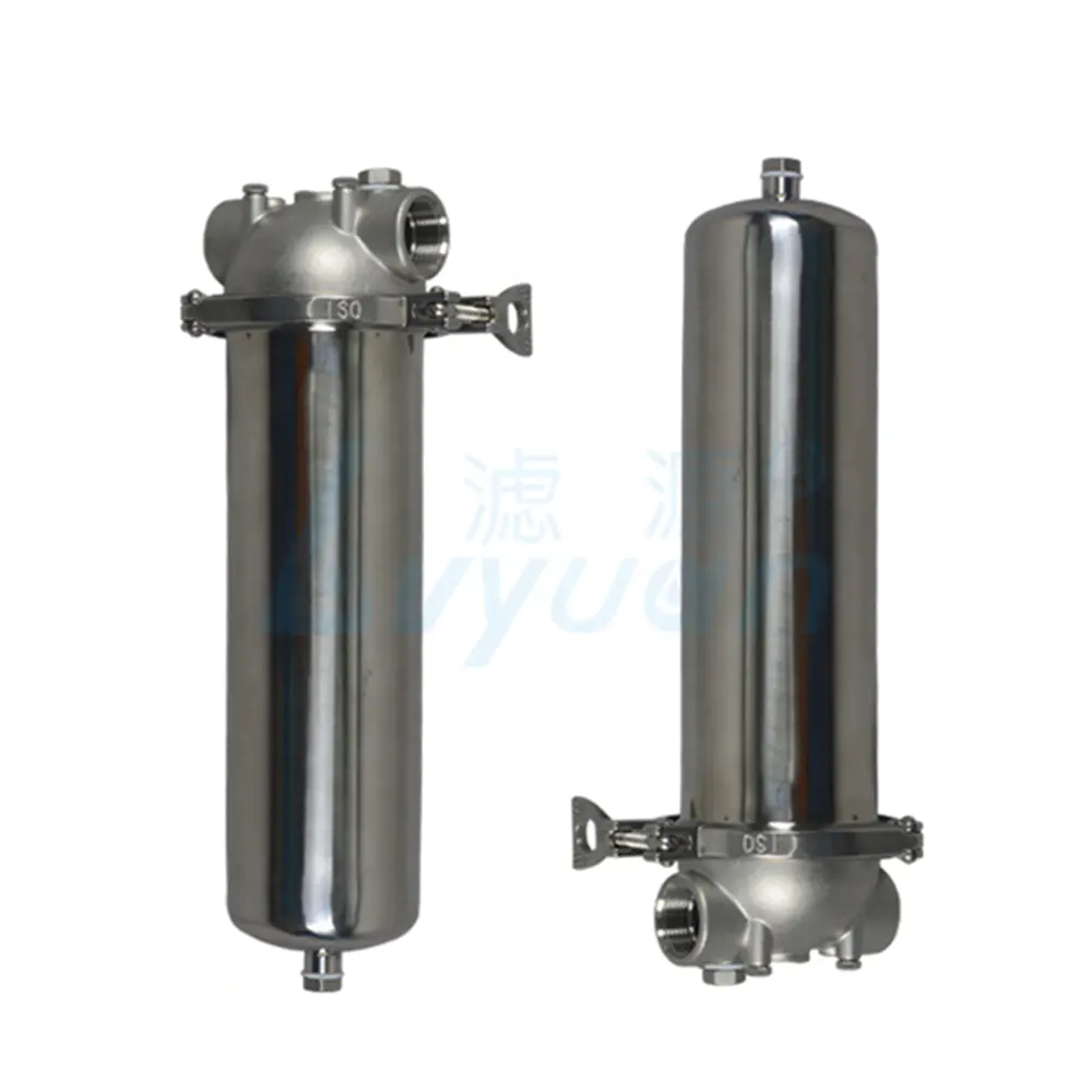 water treatment single cartridge stainless steel water filter housing for food and beverage filtration