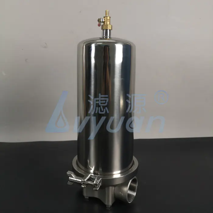 SS304 316L material 2.5/5/10/20 inch stainless steel water filter housing with SS powder 5 micron cartridge filter 50 microns