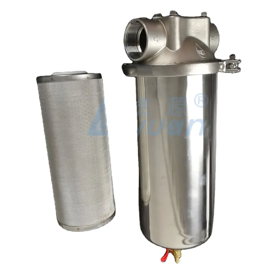 Whole House High Flow 10/20 Inch Big Blue Stainless Steel Mesh Cartridge Water Filter Housing