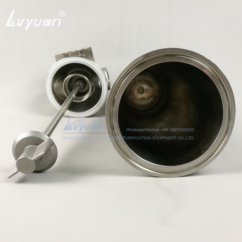 Security stainless steel SS 10 inch DOE cartridge water filter housing with pleated cartrige water filter 10 micron