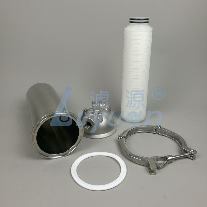 Single filter core 10 20 inch SS water filter housing with stainless steel powder cartridge water filter