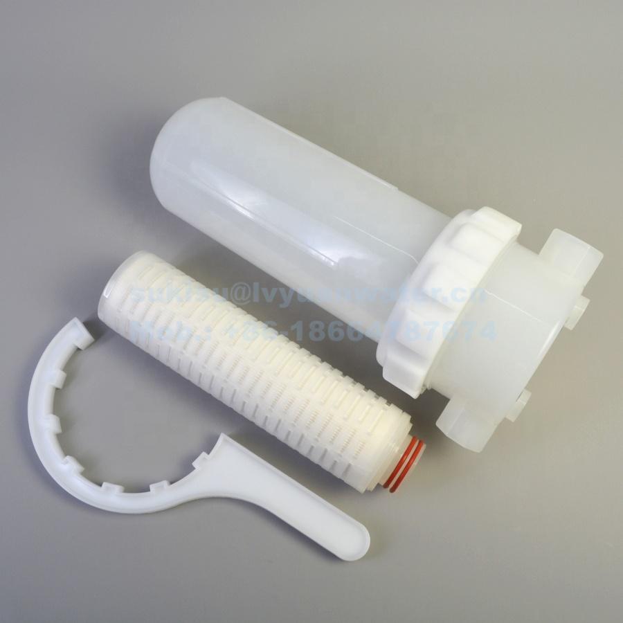 Industrial filters 10 20 inch Pure Polypropylene PP water cartridge filter housing for 222 226 334 end code pleated cartridges