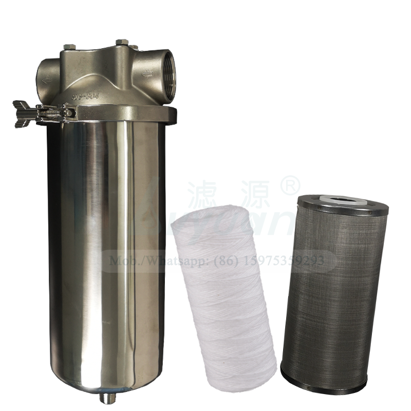 Jumbo water purifier housing 10/20 inch stainless steel 304 316L water cartridge filter housing with SS metal sediment filter
