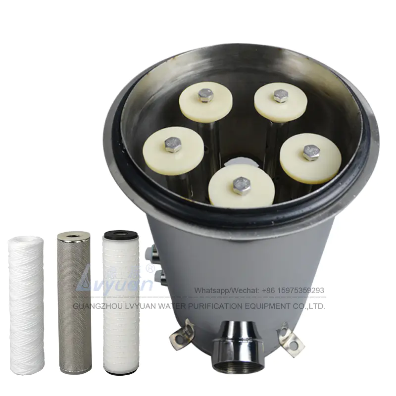 Customs brand stainless steel 304 316L 10 20 inch code 7 cartridge filter housing with string/pleated/titanium filter elements