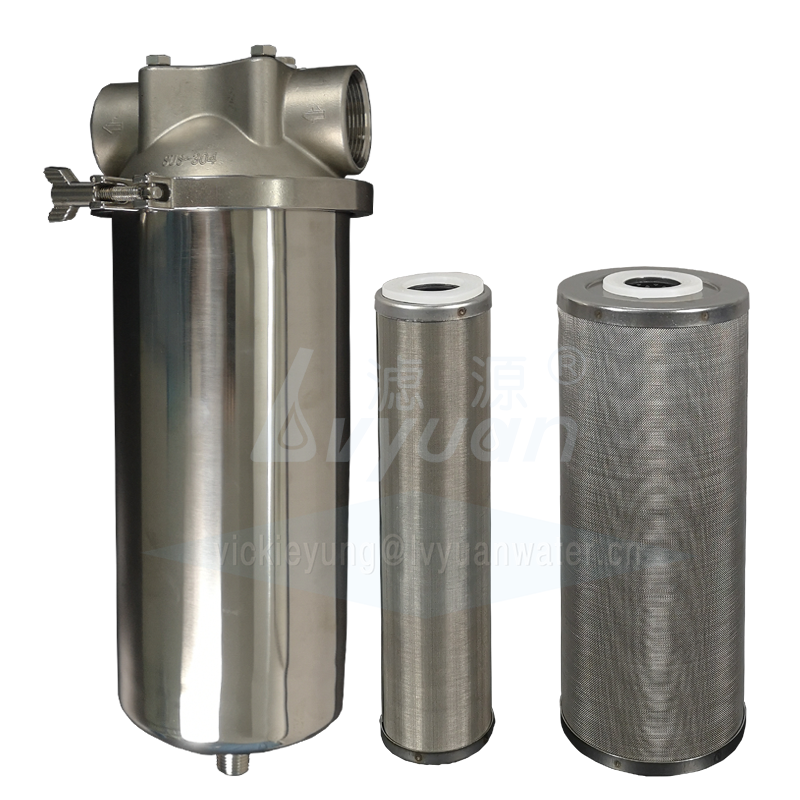 Jumbo water filter candle tri clamp 304 stainless steel cartridge filter type housing with 10" 20" 30" water filter cartridge