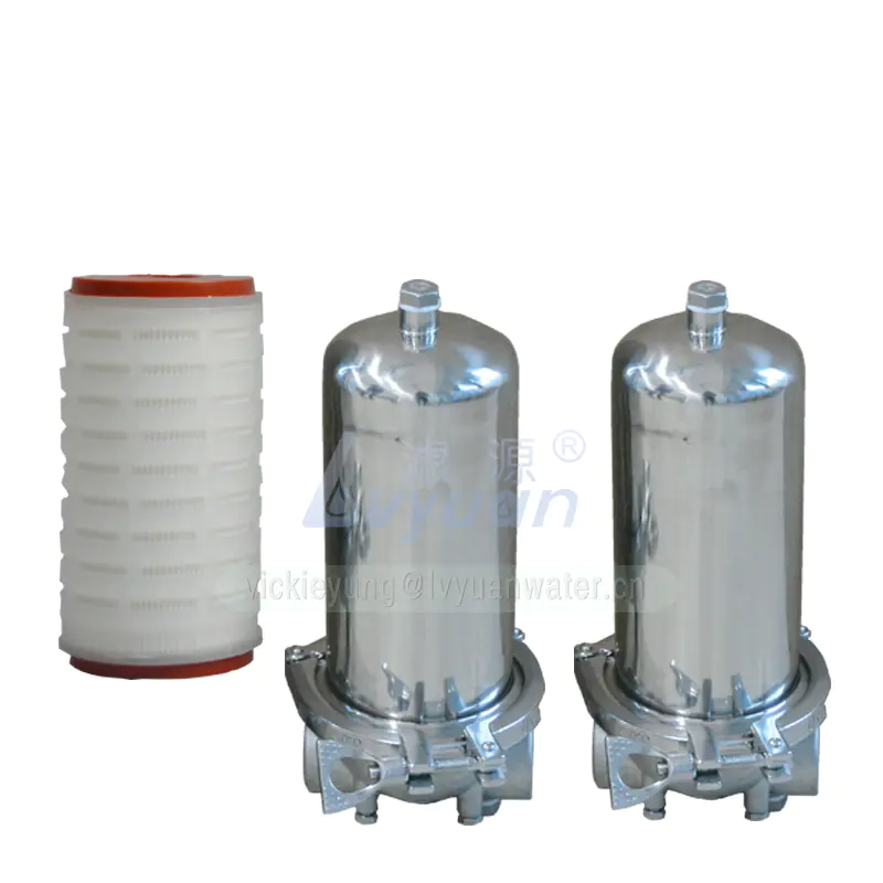 Commercial plant unit stainless steel SS 304 316L 10 20 inch jumbo filter housing with PP sediment/pleated cartridge filter