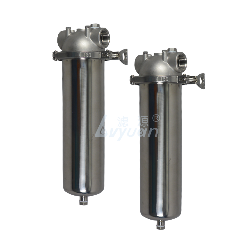Food grade SS304 single core 10 inch stainless steel water filter housing for industrial liquid oil filtration
