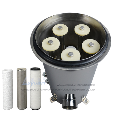 Industrial filtering equipment 10 inch stainless steel housing filter SUS304 with 10" filter 5 cartridges in canister