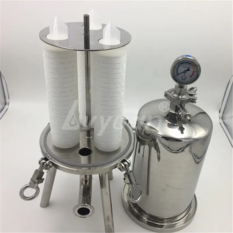 Industrial SS 316 304 Food grade stainless steel multi cartridge filter housing for 0.1 0.2 0.45 micron water filters