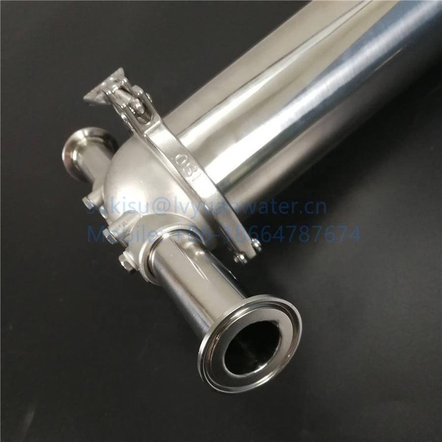 SUS316L SS304 Tri-clamp sealing Stainless steel Single Round Cartridge filter Vessel