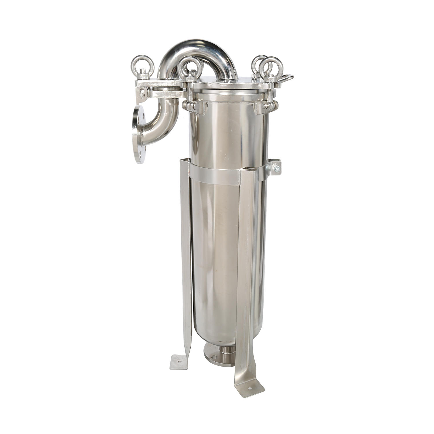 Industrial ss 304 316 316L Stainless Steel Cartridge Filter Housing with 10'' 20'' 30'' 40'' Length