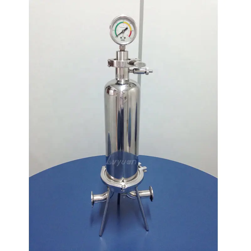 Customized Sterile Sanitary Pipe Triclamp Filter Single Cartridge Housing/Vessel for Liquid/Gas Purification Treatment