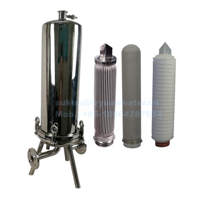 Industrial SS 316 304 Food grade stainless steel multi cartridge filter housing for 0.1 0.2 0.45 micron water filters