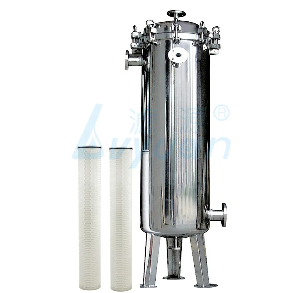 pleated filter cartridge high flow housing filtration housing ss housing for industrial liquid purification