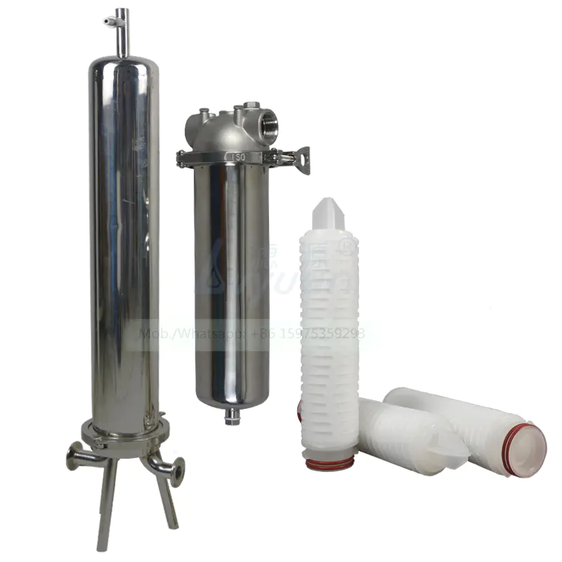 Sediment PP 1 microns water filter 20 inch stainless steel ss 304 316L cartridge filter housing for liquid water treatment