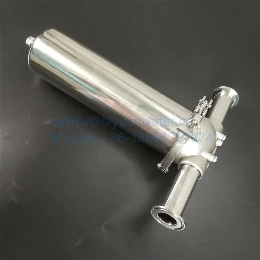 SUS316L SS304 Tri-clamp sealing Stainless steel Single Round Cartridge filter Vessel