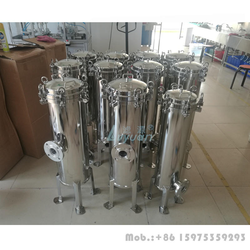 Polished design 304/316 multi SS housing 5 round filter cartridge housing for multi filter cartrige elements