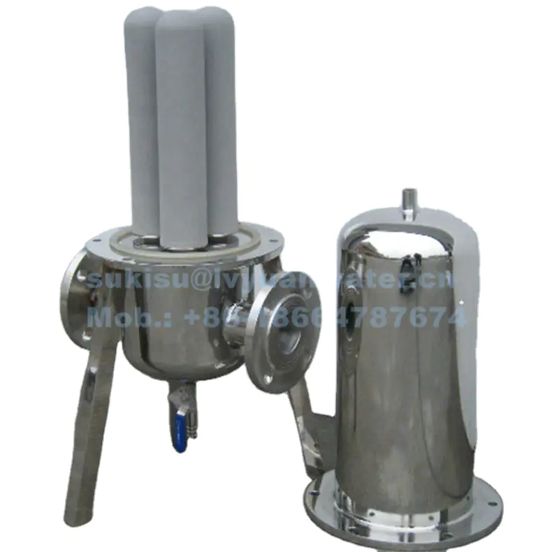 High flow Multi Round cartridge Steam Filter housing for industrial compressed air precision filters holder