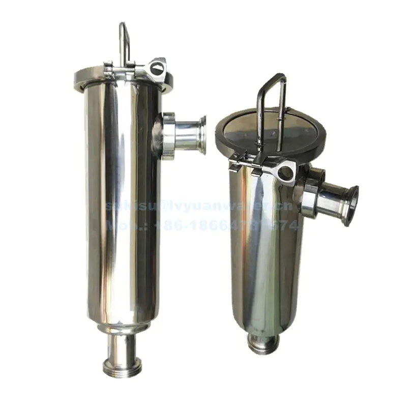 10 20 inch SUS314/316L 5 core V-clamp cartridge filter housing stainless steel filter housing