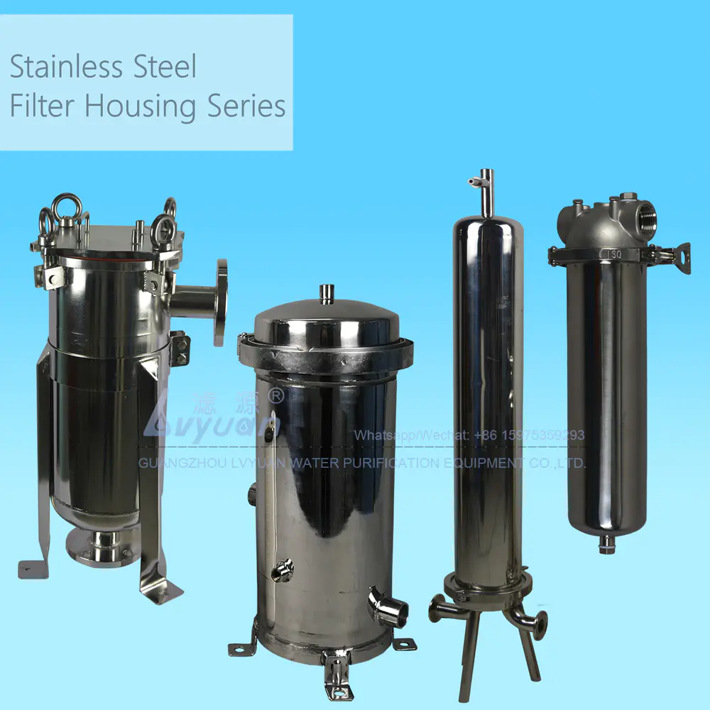 Stainless steel housing system 10/20/30/40 inch OEM microns cartridge water filter system with single/multi cartridge elements